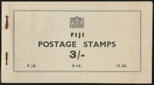 FIJI 1940 KGVI Booklet 3/-. SG SB3a cat £1200. Very rare. 