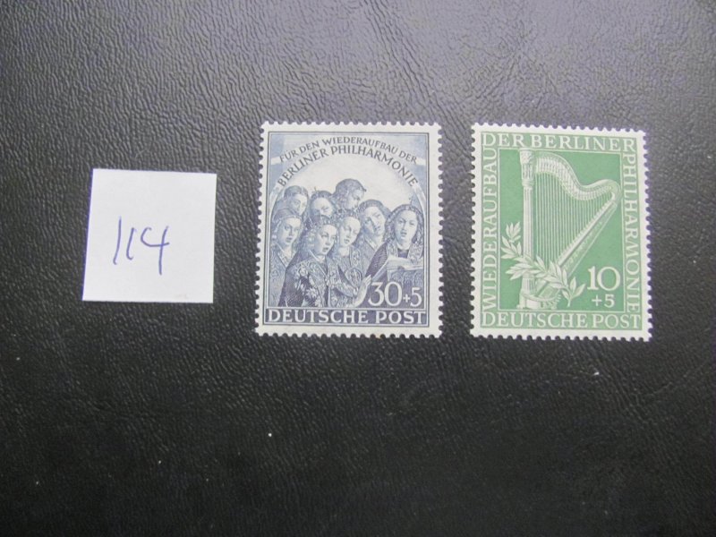 GERMANY BERLIN MNH 1950 SC 9NB4-5  MUSIC SET  (114)