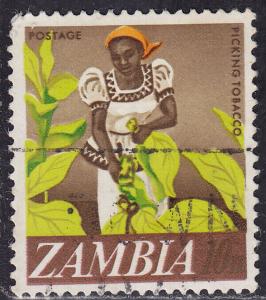 Zambia 44 USED 1968 Woman Tobacco Picker