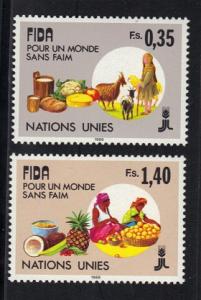 United Nations Geneva  #162-163  MNH  1988 agricultural development