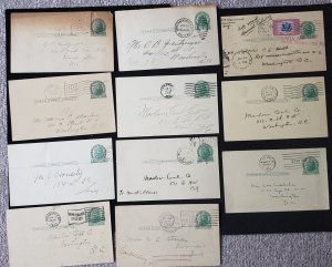 UX27. Jefferson, 1 cent, US Postal Cards.  Cancelled.VF cond.