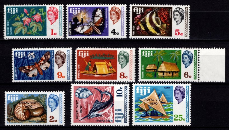 Fiji 1969 various Definitives & 1970 Royal Visit Set [Unused]