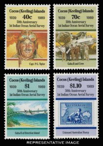 Cocos Islands Scott 203-206 Mint never hinged.