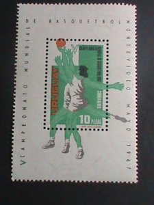 ​URUGUAY-1969  F.U.V.A. BASKETBALL CHAMPIONSHIPS-MNH  S/S VERY FINE