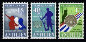 Netherlands Antilles 1979 50th Anniv. Curaçao Volunteer Corps, Set [Mint]