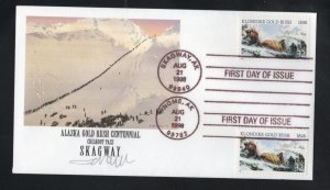 US FDC #3235 Byron Birdsall Skagway AK Alaska Gold Rush Centennial Aug.21, 1998