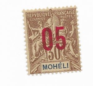 Moheli #19 MH - Stamp - CAT VALUE $2.75