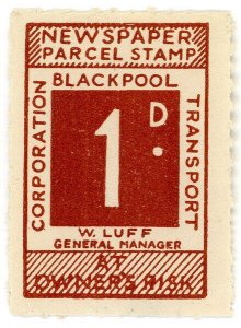 (I.B) Blackpool Corporation Railway : Newspaper Parcel 1d