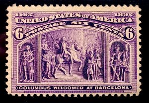 US #235 MINT OG NH VF!  NICE STAMP!