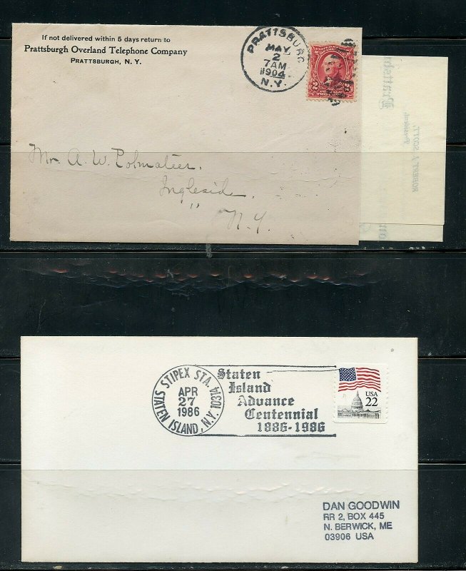 US POSTAL HISTORY OF STATE OF NEW YORK LOT OF 24 COVERS 1897-1992 AS SHOWN