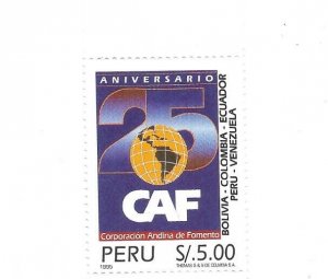 PERU 1995 ANDEAN DEVELOPMENT CORPORATION 25TH ANNIVERSARY 1 value sc 1111 MNH