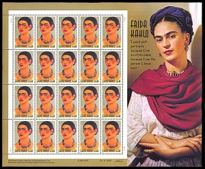 US #3509 MNH M/S CV$16.00 Frida Kahlo Painter [P222 Pos 3]