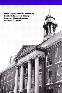 USPS 1st Day Ceremony Program #2159 C1 Public Education Boston Latin 1985