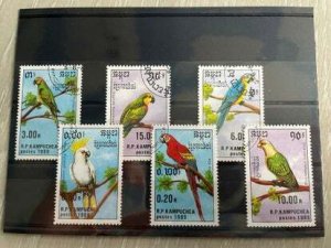 (FB60) CAMBODIA (KAMPUCHEA) 1989 : BIRDS - VFU