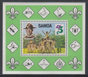 Samoa 578a Boy Scouts Souvenir Sheet MNH VF