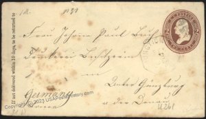 USA 1885 Junction City Oregon Cover to Germany 111638