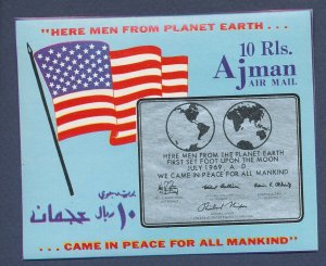 AJMAN - Michel Block BL148  - MNH  S/S - Thick paper - apollo Moon Landing 1969