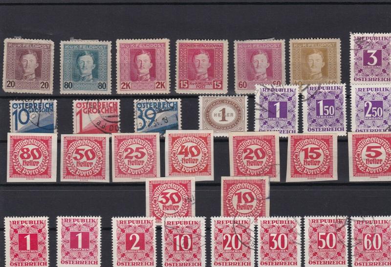 austria postage due and military stamps ref r12121