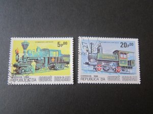 Guinea Bissau 1984 Sc 619,622 Train set FU