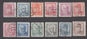 Czechoslovakia Scott #293-300A 1945-1947 Used (#296 = Pofis 421 Type I)