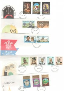 New Zealand FDC X17 Fine used NZ 1980 1981 19858 1986 1987 1988 No Address $3,4 