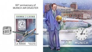 Sierra Leone - 2018 Munich Air Disaster - Souvenir Sheet - SRL18610b