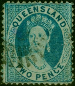 Queensland 1868 2d Pale Blue SG60 Fine Used