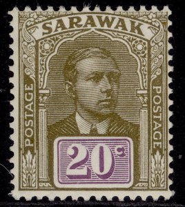 SARAWAK GV SG86, 20c olive-bistre & violet, M MINT.