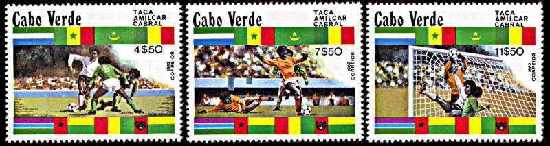 Cape Verde 443-445, MNH, Amilcar Cabral Football Championship