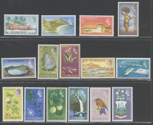 1965-67 ST. VINCENT - Stanley Gibbons n. 231/245 series of 16 values - MNH**