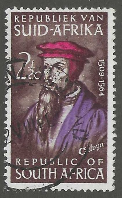 South Africa, Scott#303, used hinged,  2 1/2c, John Calvin