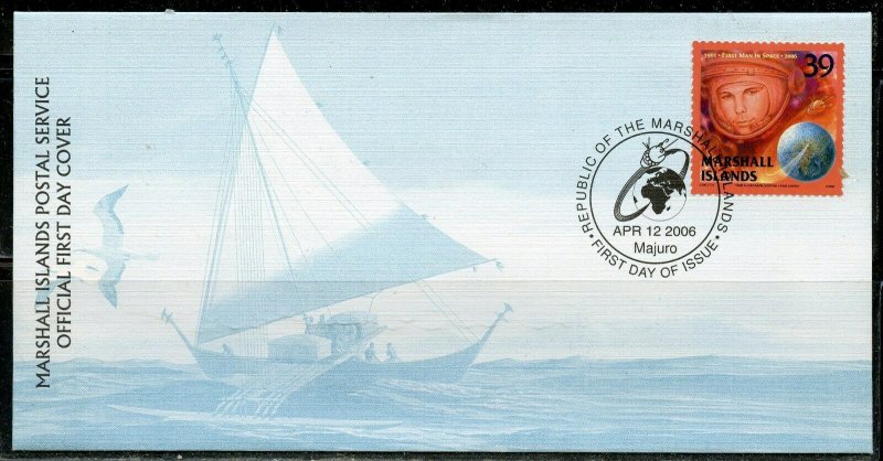 MARSHALL ISLANDS 2006 YURI GAGARIN FIRST DAY COVER 