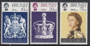 Brunei 226-8 QEII Silver Jubilee mnh