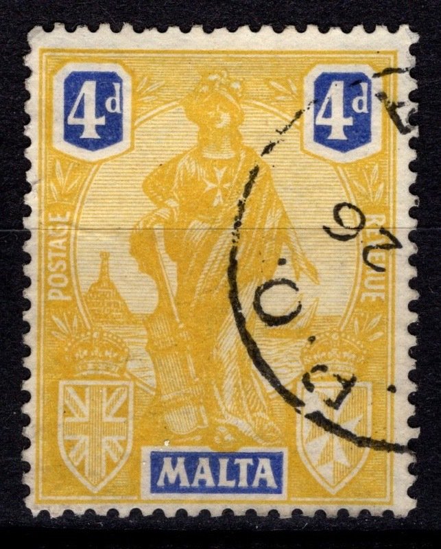 Malta 1922-26 Definitive, 4d [Used]