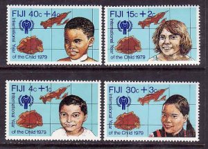 Fiji-Sc#B7-10- id9-unused NH semi-postal set-Maps-IYC-1979-