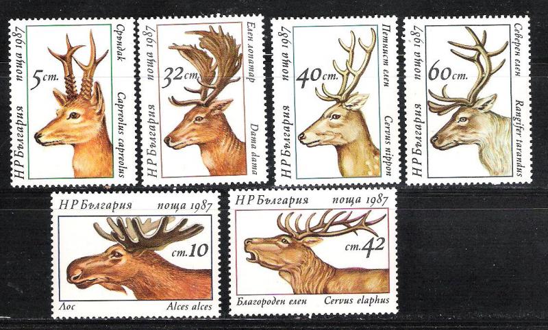 Bulgaria 3256-61 MNH Deer