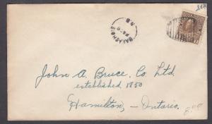 NEW BRUNSWICK SPLIT RING TOWN CANCEL COVER BARACHOIS