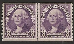 # 721 MINT NEVER HINGED Line Pair LIGHT VIOLET GEORGE WASHINGTON Cat $13.00