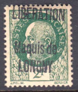 FRANCE 441 LOCAL MAQUIS DE LOGNY LIBERATION OVERPRINT OG NH U/M VF