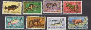 J39733, JL Stamps 1968 british honduras  part set mh #214,17,19,21,22-5 hv,s set