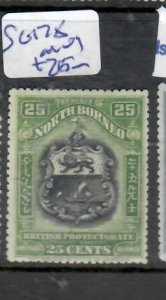 NORTH BORNEO  25C ARMS    SG  178   MOG         P0314A