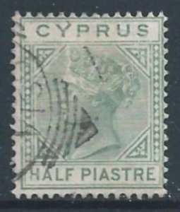 Cyprus #19a Used 1/2 pi Queen Victoria - Die A