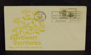 15251   CANADA   FDC # 429   N.W.T. Arms Flower - Private Cachet   CV$ 5.00