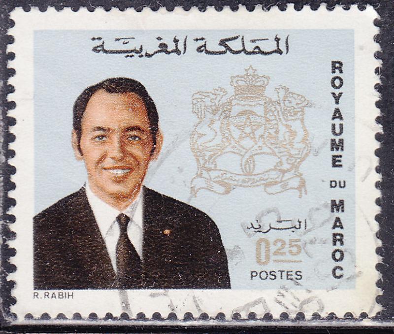 Morocco 281 USED 1973 King Hassan II, Coat of Arms