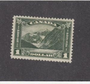 CANADA (MK3338) # 177  VF-MLH  $1  DEC 1930 / MT. EDITH CAVELL /OLI-GRN CAT $300