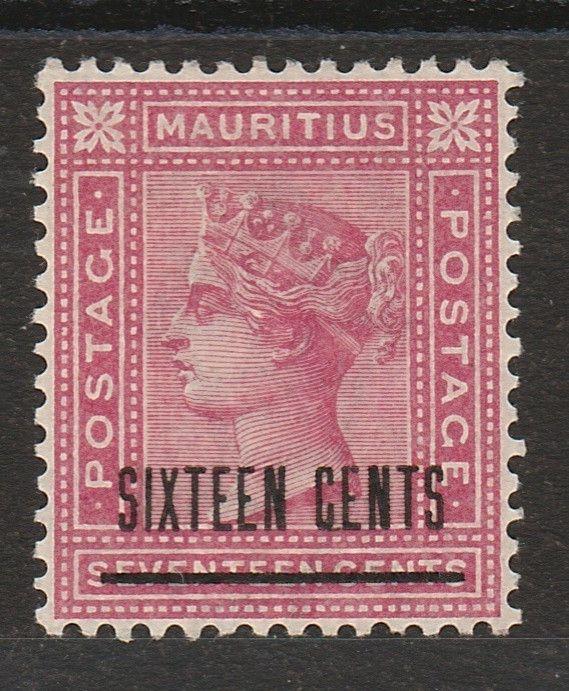 MAURITIUS 1883 QV SIXTEEN CENTS ON 17C 