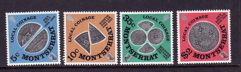 Montserrat-Sc#323-6-Unused NH set-Old Local Coinage-1975-