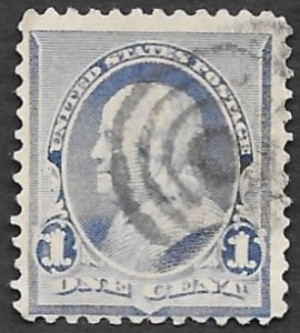 US Scott #219 1c Franklin (1890) used