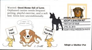 #4458 Animal Rescue - Dog Scott FDC