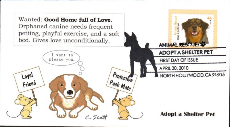 #4458 Animal Rescue - Dog Scott FDC